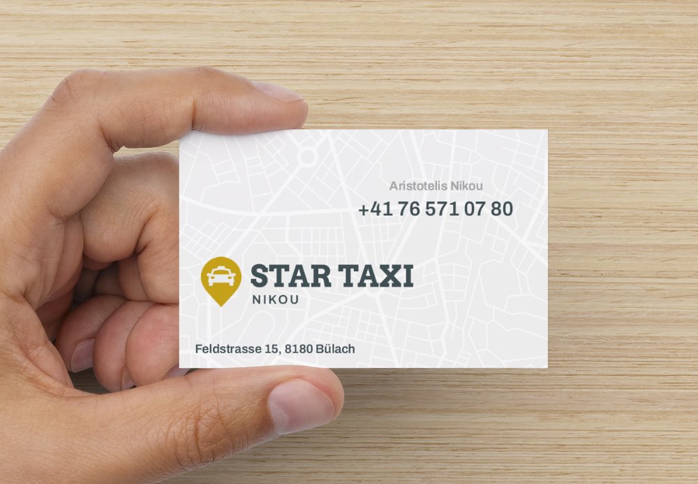 Visitenkarte Star Taxi Nikou